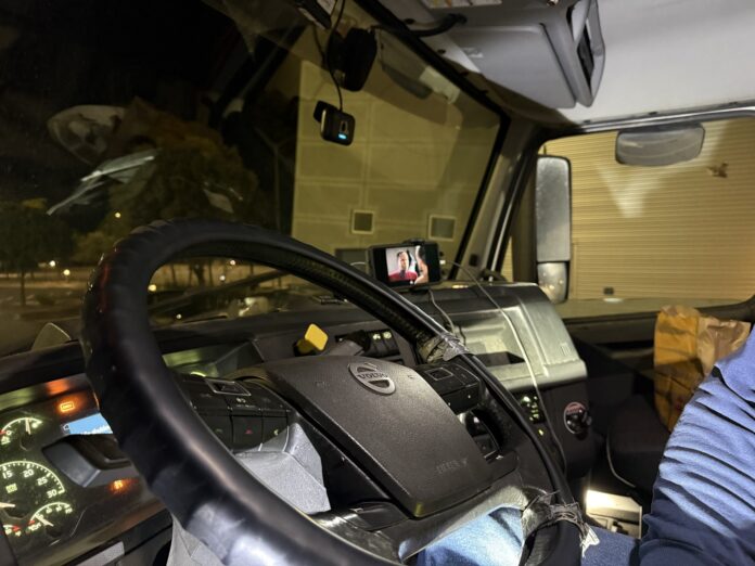 Driver Watching Star Trek on His Phone