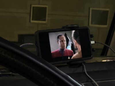 Driver Watching Star Trek on His Phone 