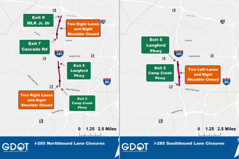 GDOT Announces Full Closure of I-285 in Atlanta From Friday Night Through Monday Morning — Truckers Should Plan Alternate Routes