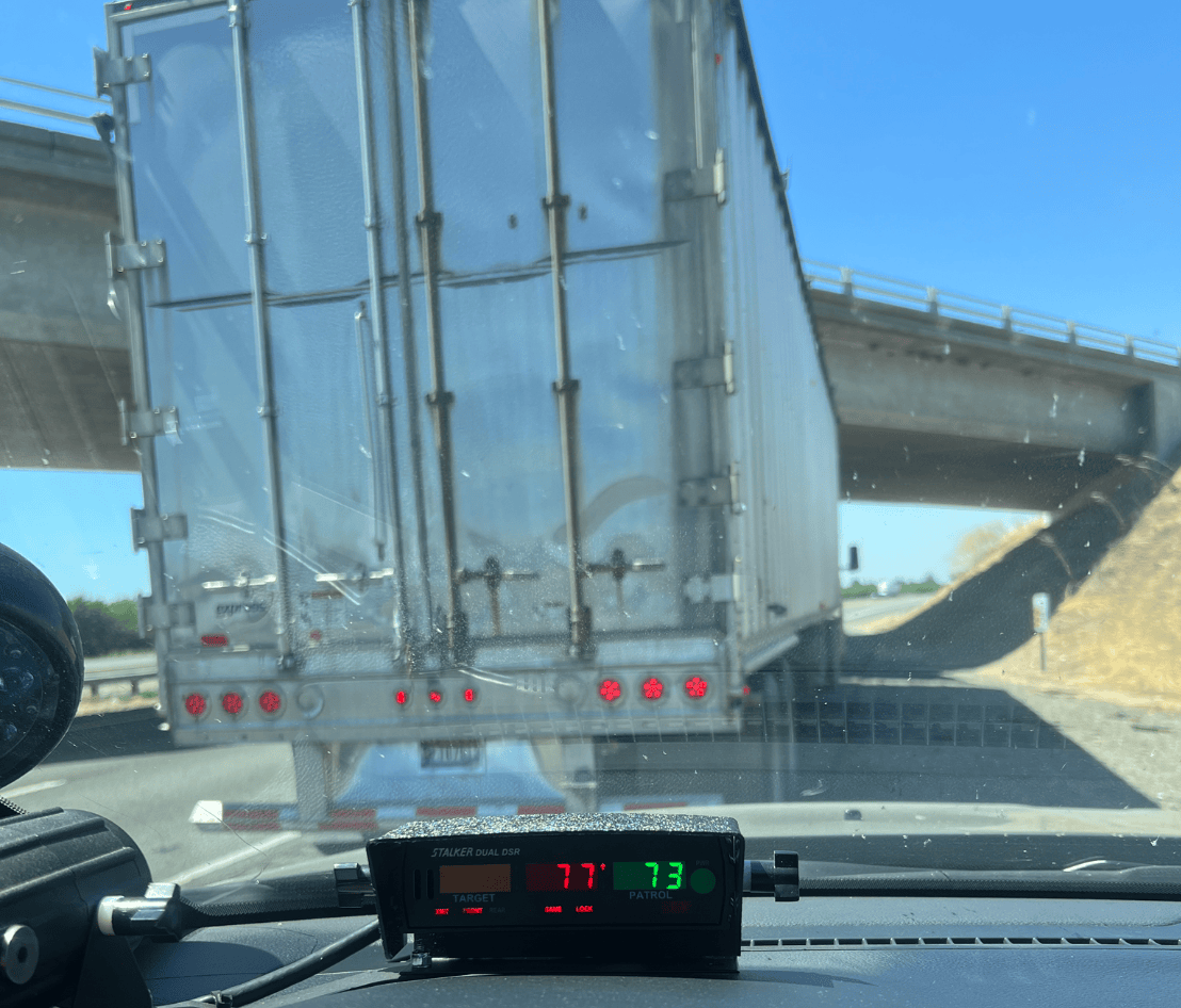 Tractor-Trailer Driver Out of Service for Speeding Over 70 MPH