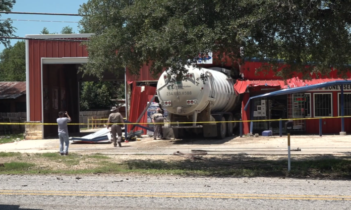 Trash Truck Into Belton Convenience Store