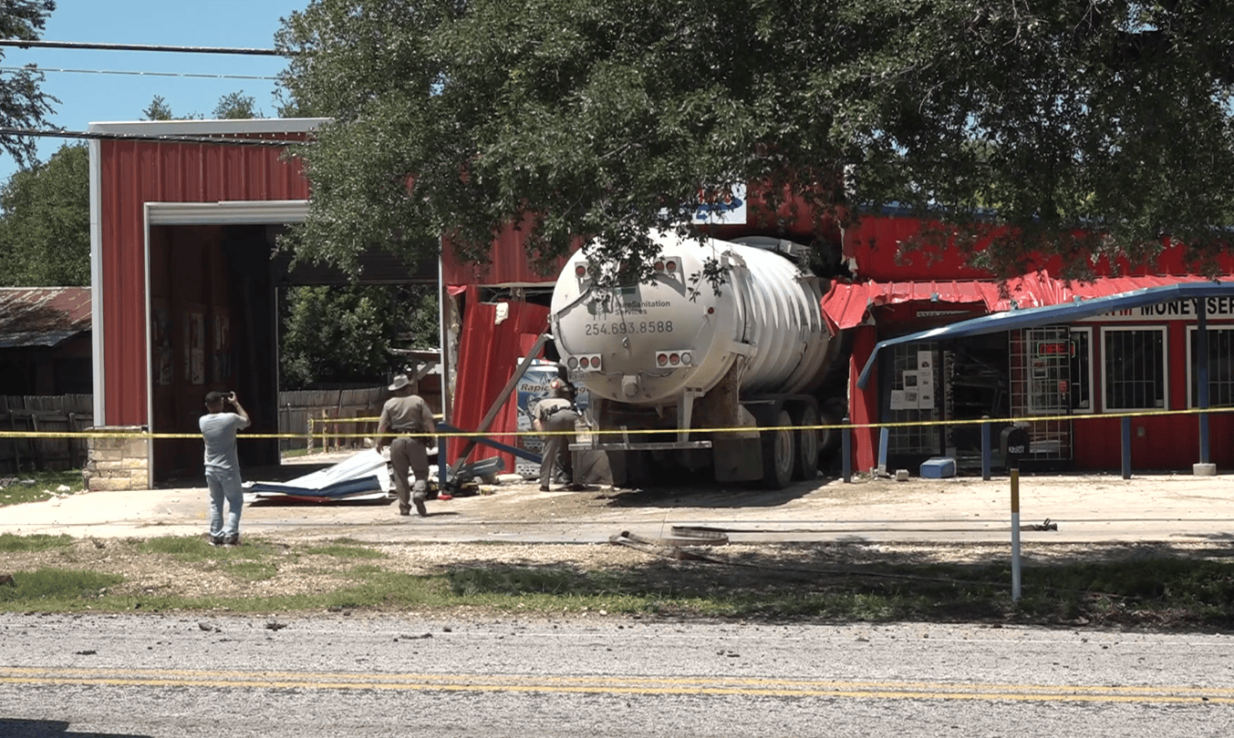 Trash Truck Into Belton Convenience Store